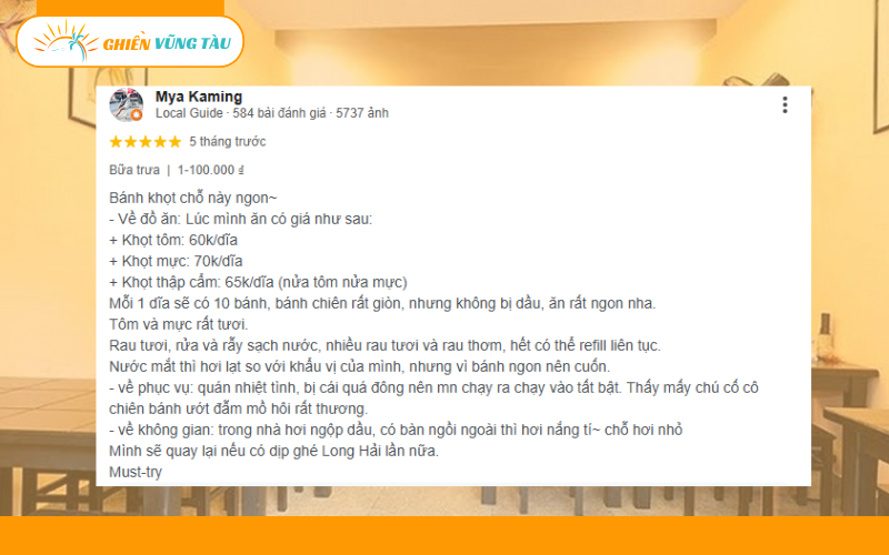 bánh khọt cô tư long hải