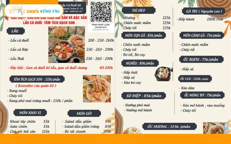 Review Lẩu Cá Đuối 66: Quán hải sản tươi ngon tại Vũng Tàu 11 lẩu cá đuối 66