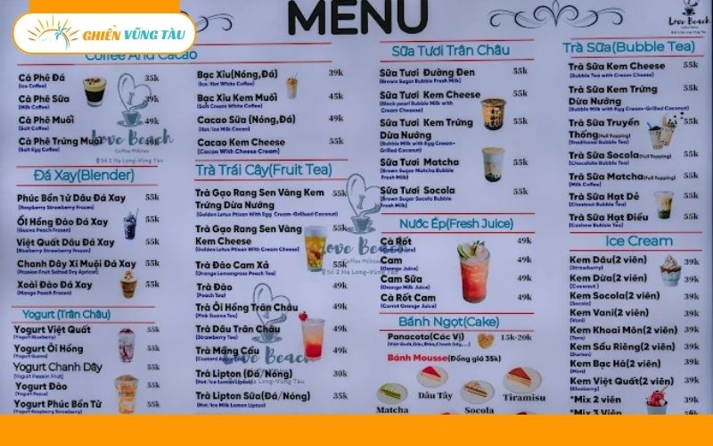 Review về quán Love Beach Coffee mới toanh ở Vũng Tàu view đẹp 14 Love Beach Coffee