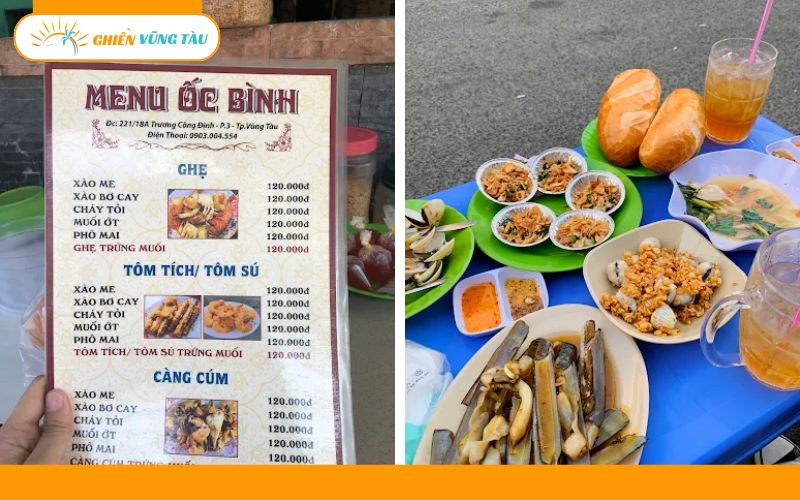 Review mới nhất về quán ốc Bình Vũng Tàu tươi ngon, giá rẻ 9 ốc bình vũng tàu