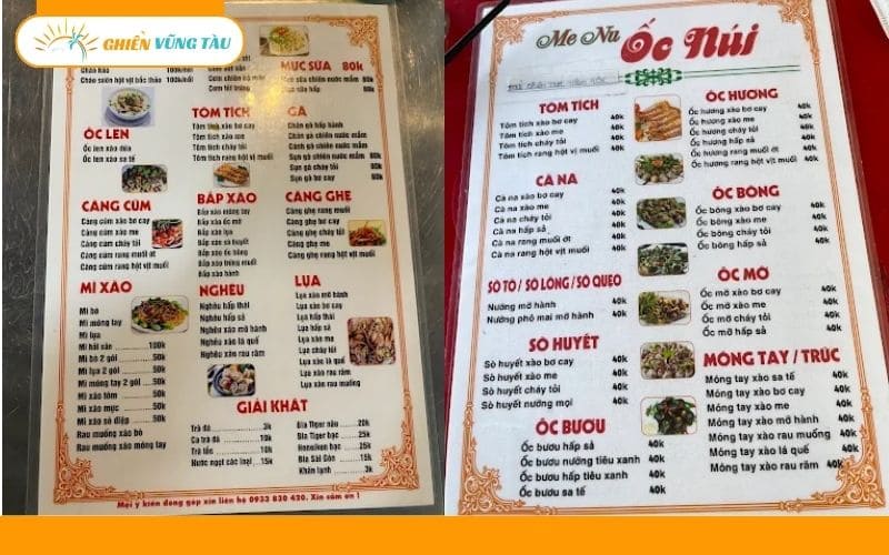 Review mới nhất về quán Ốc Núi Vũng Tàu món ngon giá rẻ 8 ốc núi vũng tàu