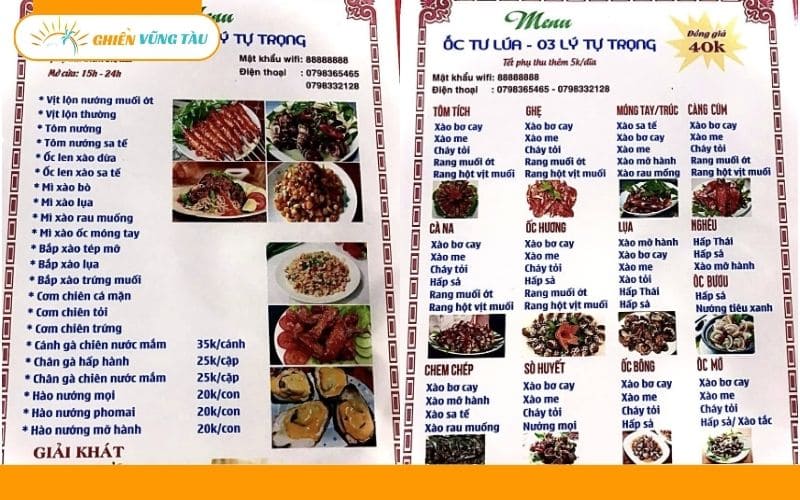 Review mới nhất về quán Ốc Tư Lúa ở Vũng Tàu ăn ngon, giá rẻ 8 ốc tư lúa