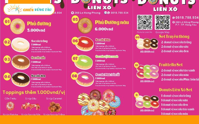 Top 5 tiệm bánh Donut Vũng Tàu ngon nổi tiếng không nên bỏ lỡ 8 bánh donut vũng tàu