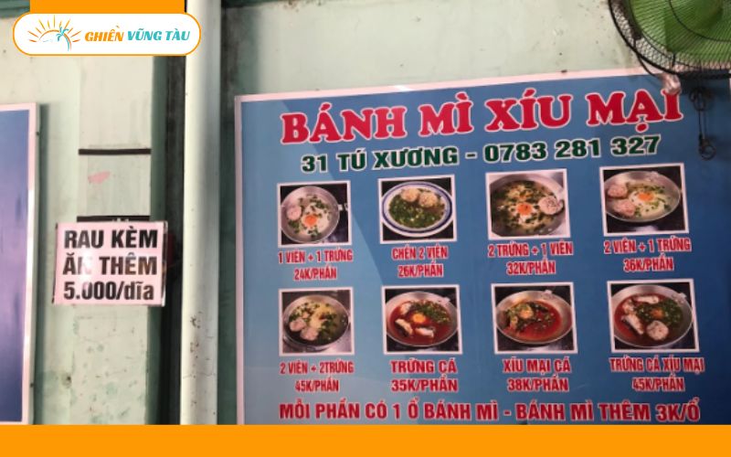 bánh mì chảo tú xương vũng tàu