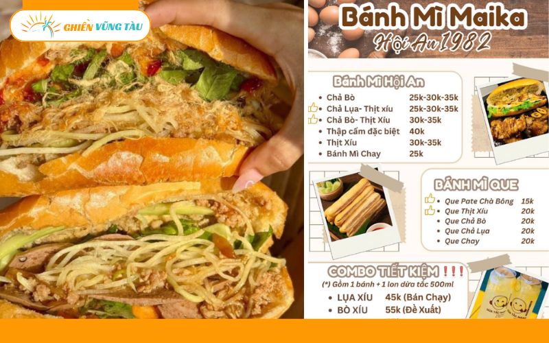 Review bánh mì Maika Vũng Tàu - Tiệm bánh mì Hội An nổi tiếng 9 bánh mì maika vũng tàu