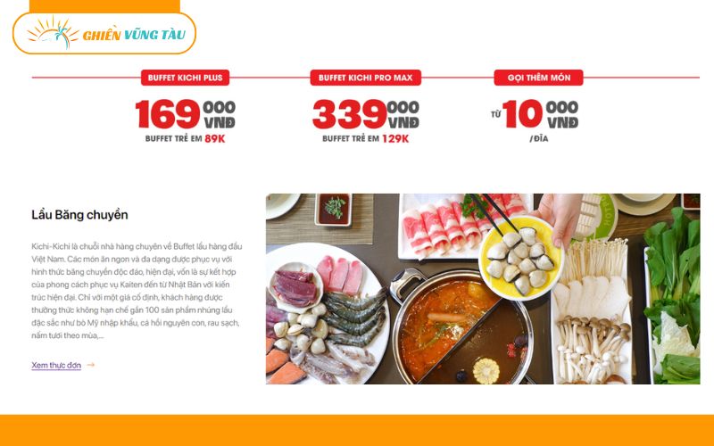 Review Kichi Kichi Vũng Tàu: Buffet lẩu băng chuyền nổi tiếng 10 kichi kichi vũng tàu