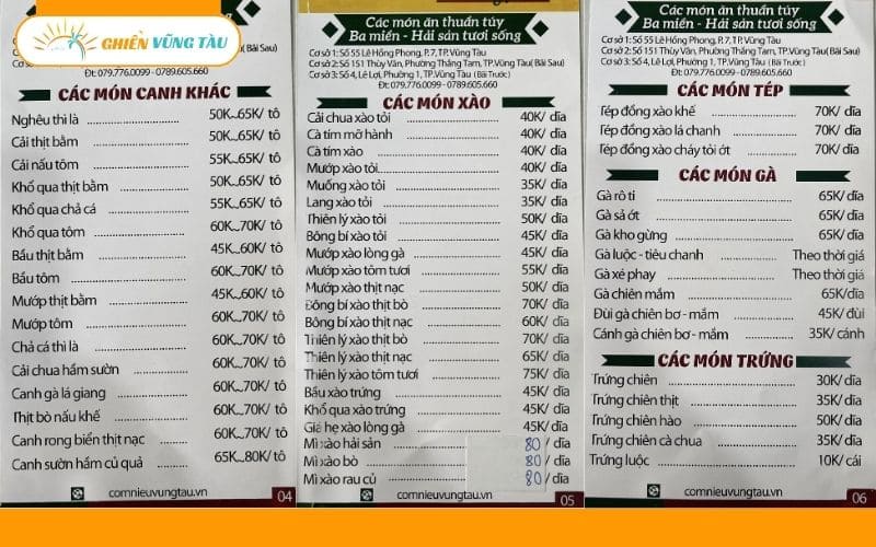cơm niêu 55 vũng tàu