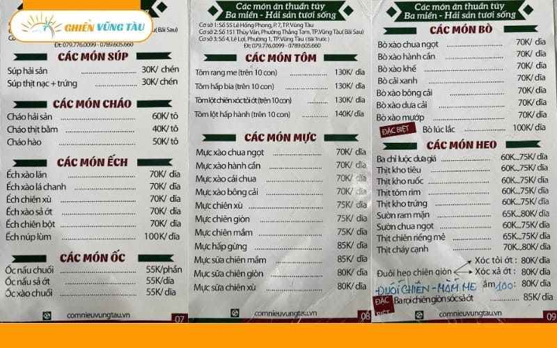 cơm niêu 55 vũng tàu