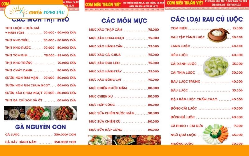 cơm niêu thuần việt vũng tàu