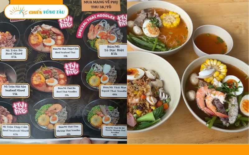 bún thái hải sản vũng tàu