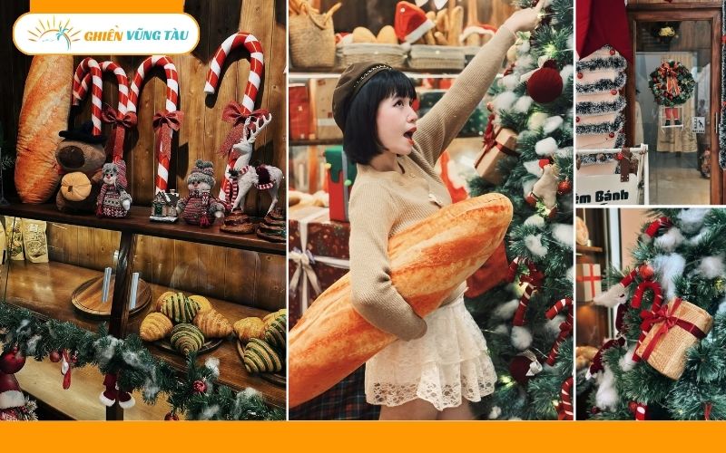 quán cafe trang trí noel ở vũng tàu