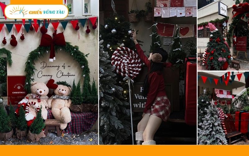 quán cafe trang trí noel ở vũng tàu