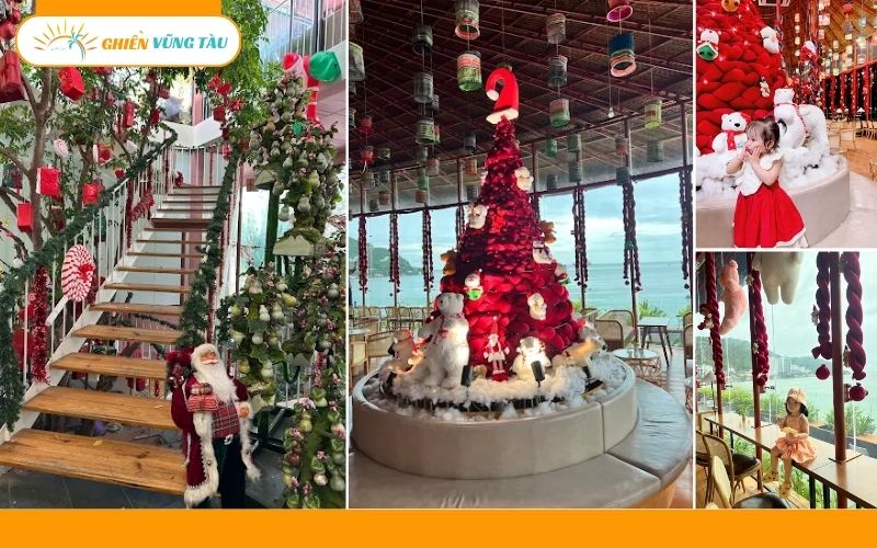 quán cafe trang trí noel ở vũng tàu