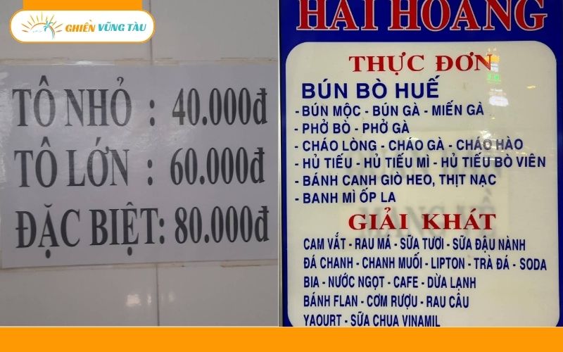 Review mới nhất về quán bún bò Hải Hoàng Vũng Tàu lâu năm 7 bún bò hải hoàng
