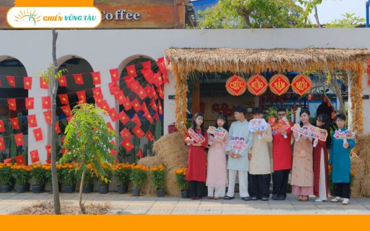 Quán cafe trang trí Tết đẹp ở Vũng Tàu