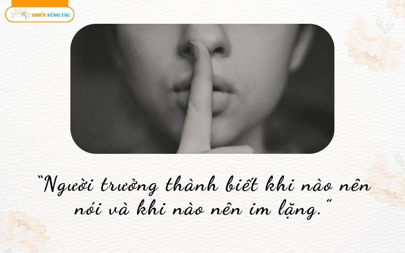 câu nói hay về sự im lặng