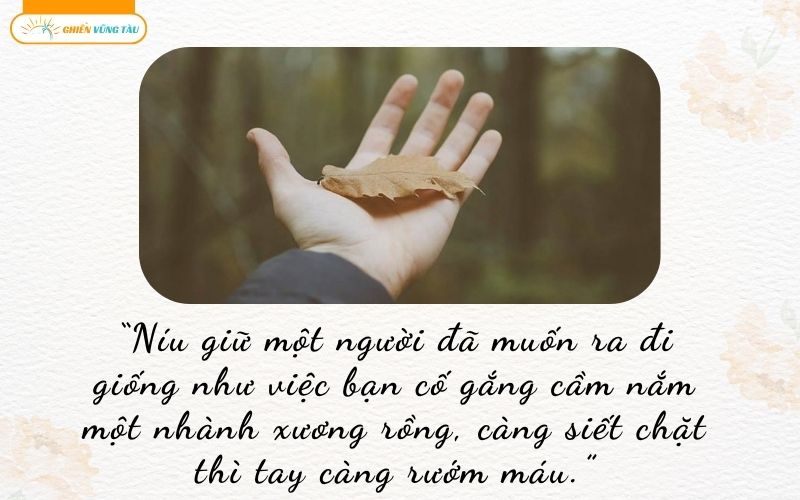 câu nói hay về sự buông bỏ