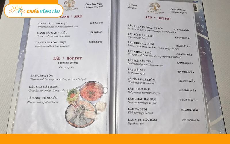 Nhà hàng Cây Bàng Vũng Tàu view biển chill, hải sản tươi 11 nhà hàng cây bàng
