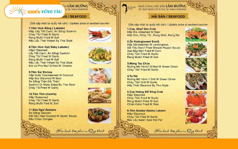 nhà hàng hải sản lâm đường