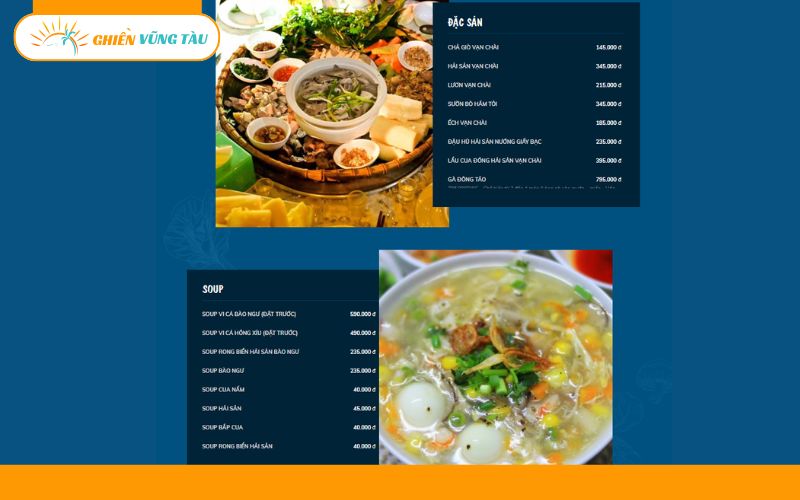 Nhà hàng Vạn Chài Vũng Tàu sang trọng, menu hải sản đa dạng 10 nhà hàng vạn chài vũng tàu