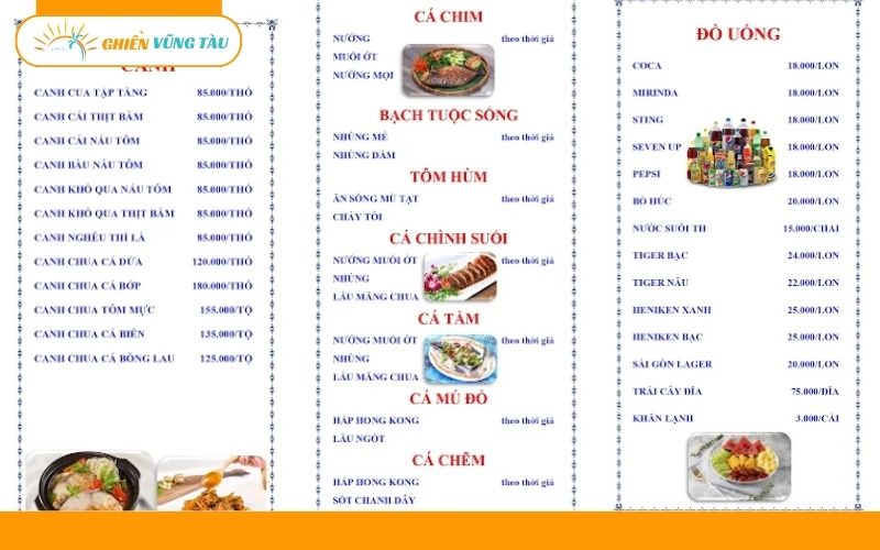 nhà hàng vua biển