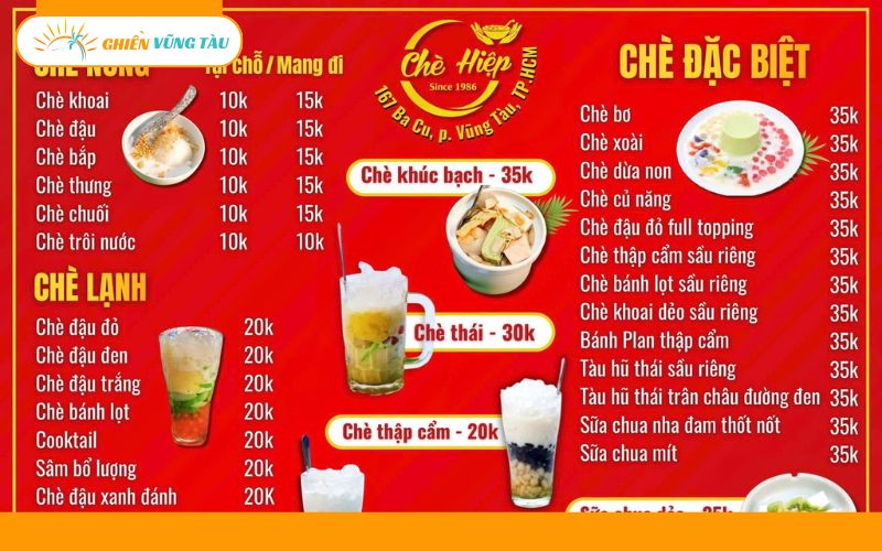 Quán chè Hiệp Vũng Tàu có gì hấp dẫn khiến nhiều khách ghé thử? 8 quán chè hiệp